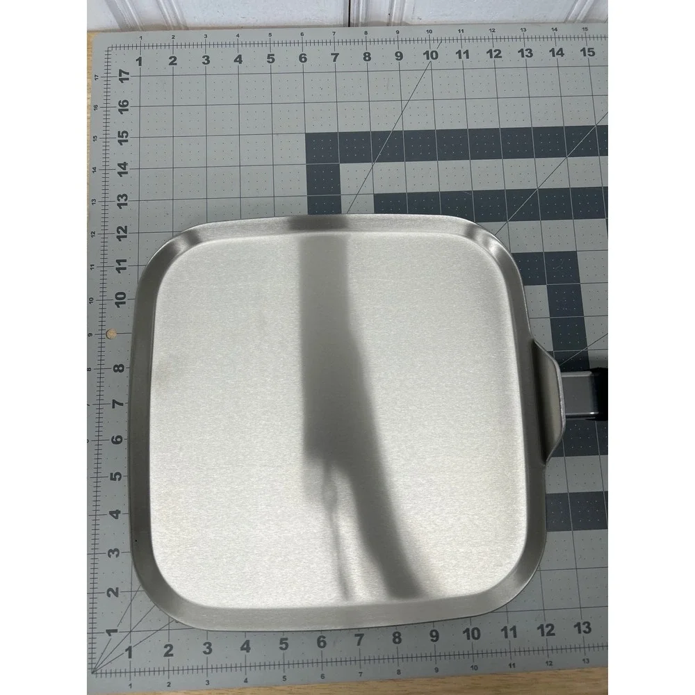 West Bend Square Griddle Pan 11in Silver Stainless Steel Made in USA NIB